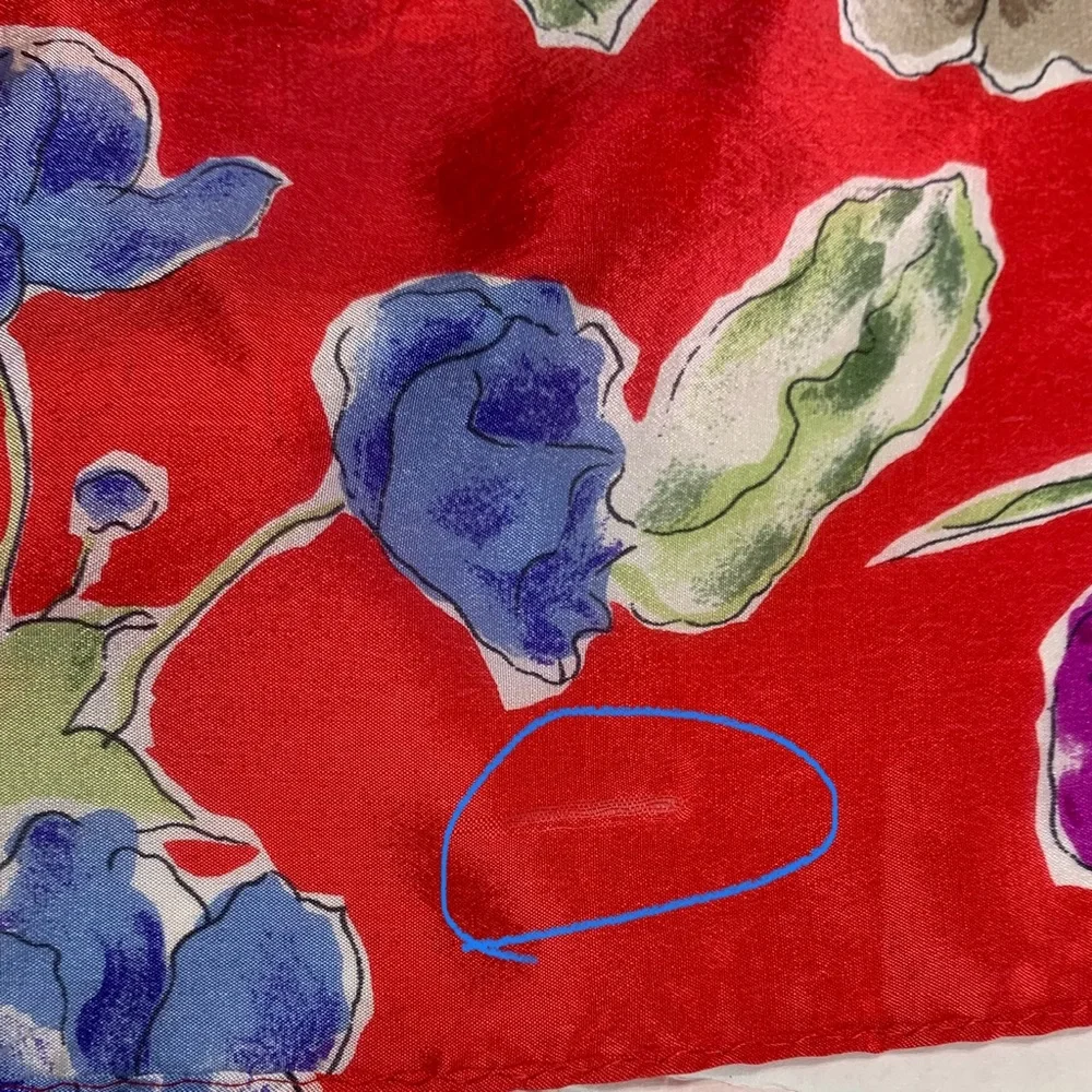 LIZ CLAIBORNE Silk Floral Vintage Scarf